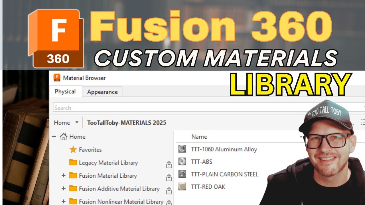 How to create CUSTOM MATERIALS in Autodesk Fusion 360 - with custom density
