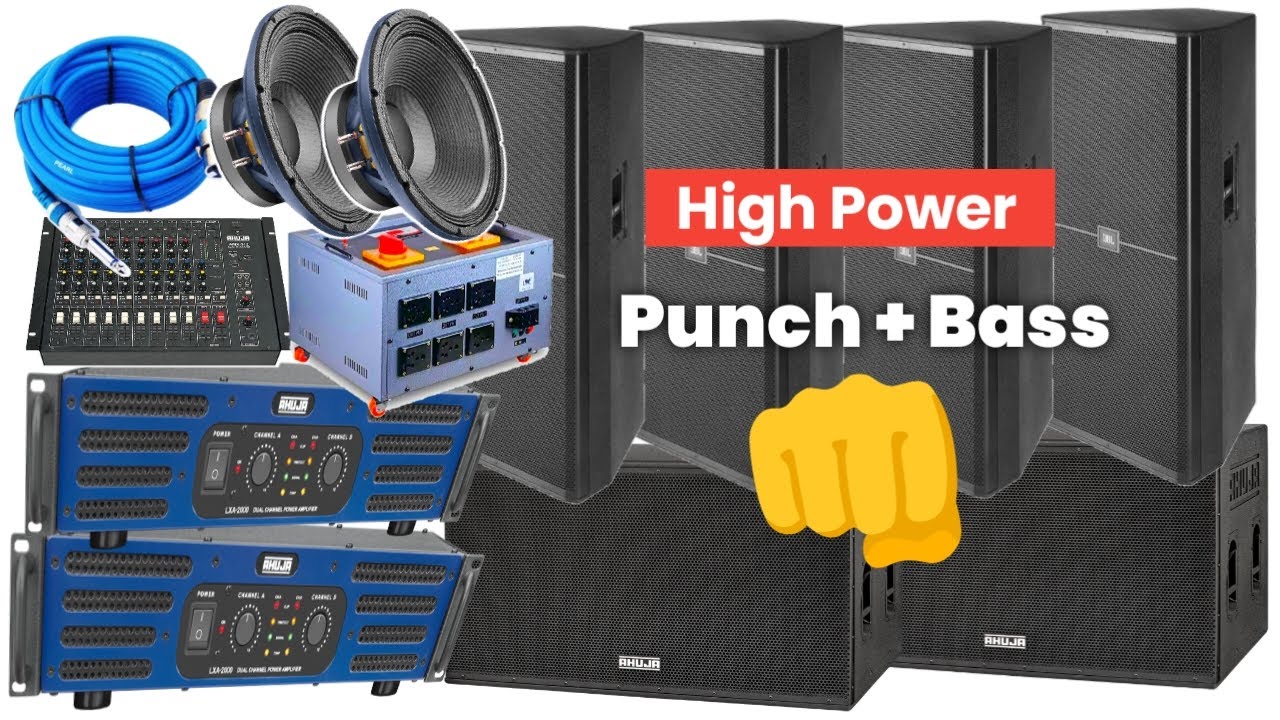 Ahuja 2000w bass + 4 Top DJ Setup Under 3.5 Lakh | High Power Punch + Bass | Full Details Hindi 2026
