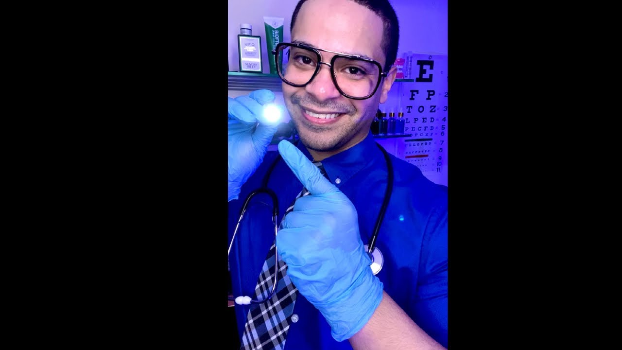 ASMR Doctor Physical Exam #shorts Medical Cranial Ear & Eye Test