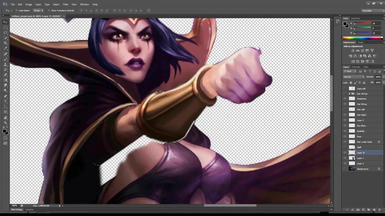 League of Legends - Leblanc Animated splash timelapse