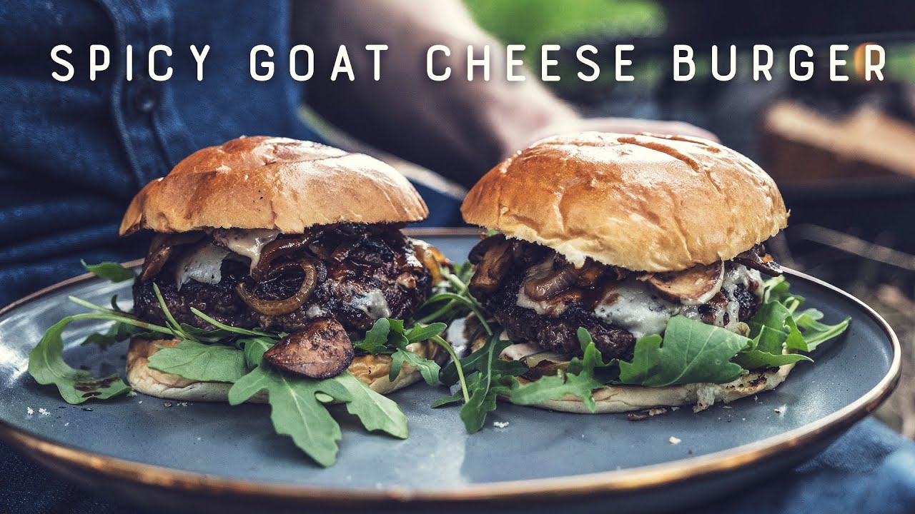 Spicy Goat Cheese Burger with Chipotle Hot Sauce | Raijmakers Heetmakers | Outdoor Cooking