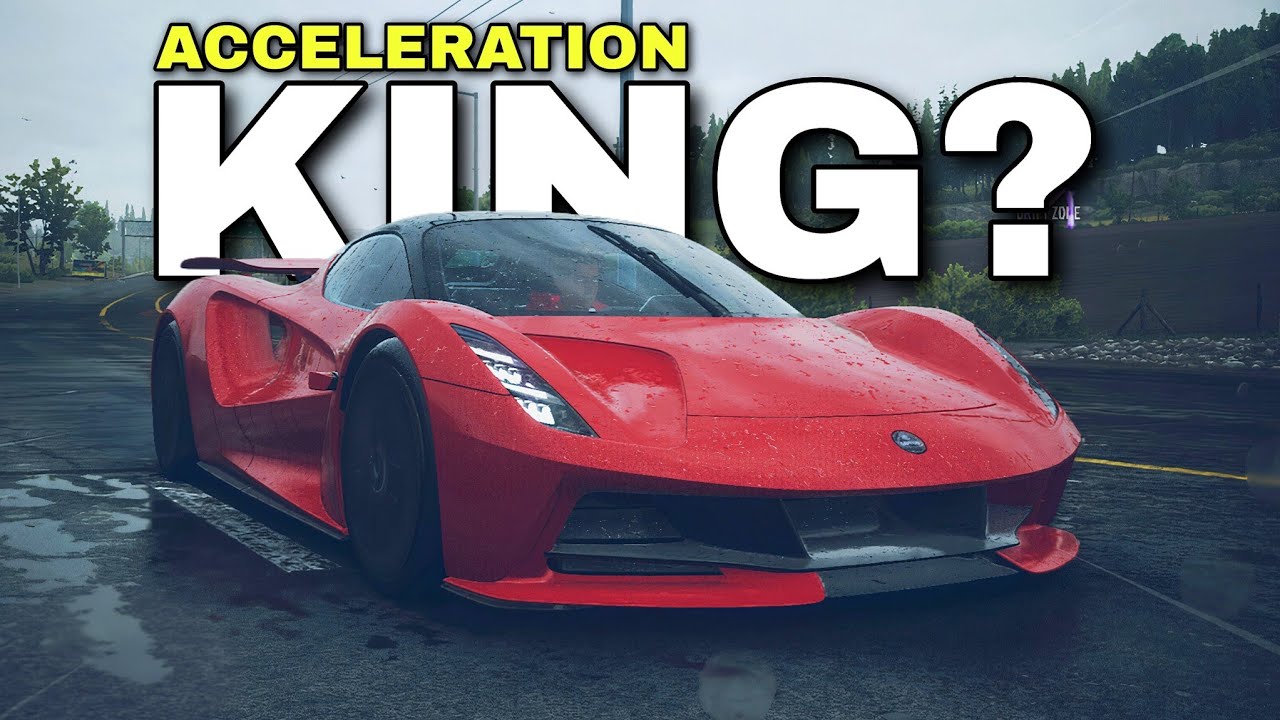 New Acceleration King? NFS Unbound Lotus Evija vs 10 Cars - Acceleration & Average Speed Test
