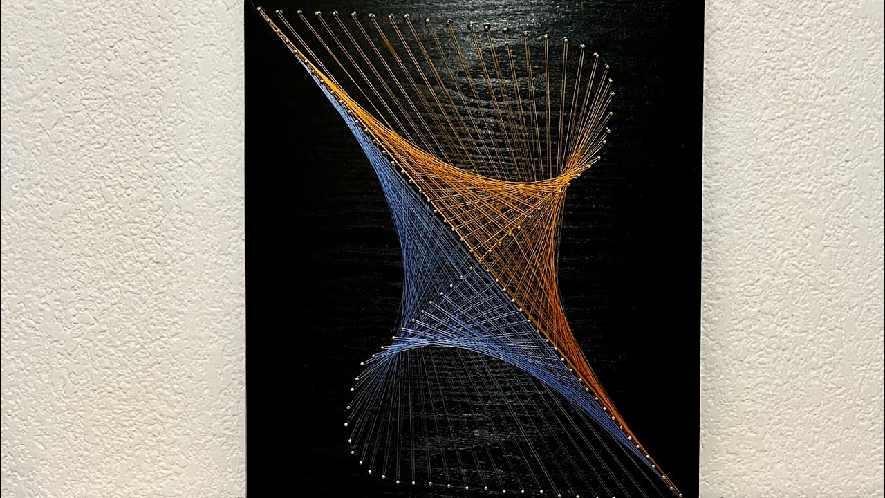Tableau filaire / forme géométrique / String Art / Art filaire