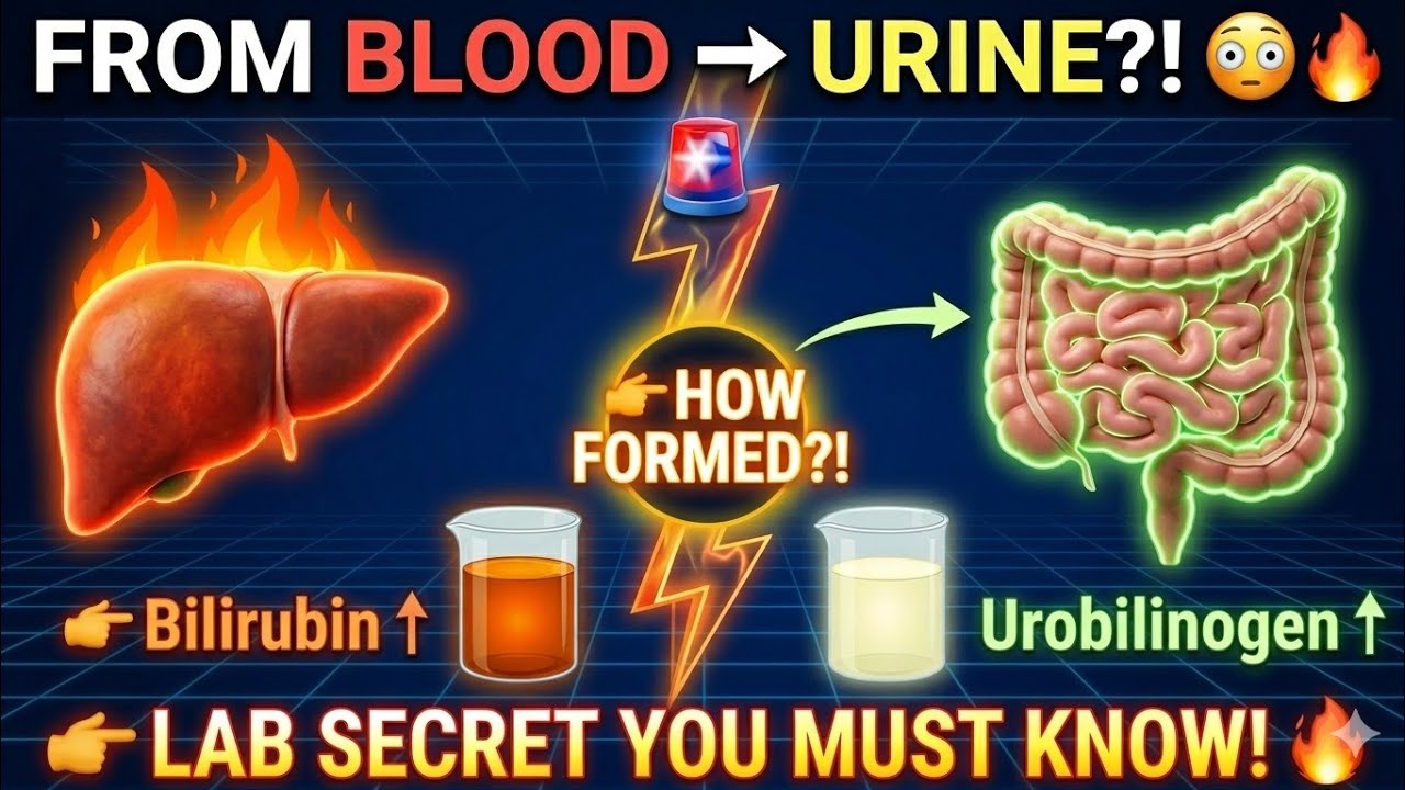 E58.Bilirubin and Urobilinogen in Urine هو ازاى اتكونوا فى جسم الإنسان