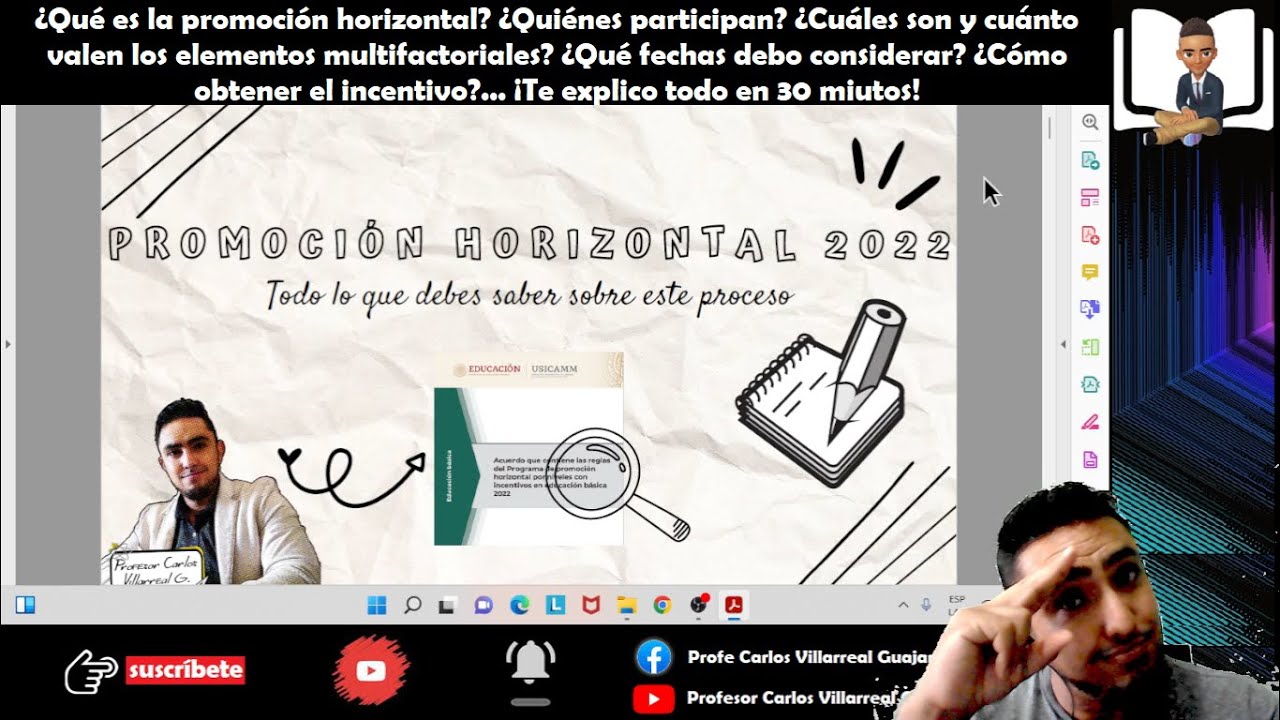 Promoci&oacute;n Horizontal 2022. Todo lo que necesitas saber en 30 minutos 👩&zwj;🏫👨&zwj;🏫