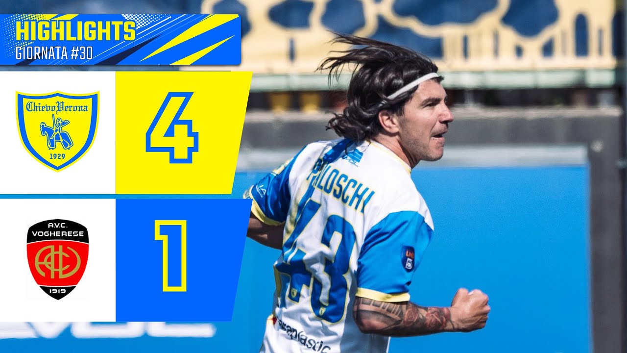 GLI HIGHLIGHTS DI CHIEVOVERONA - VOGHERESE 4-1 || 30a giornata Serie D