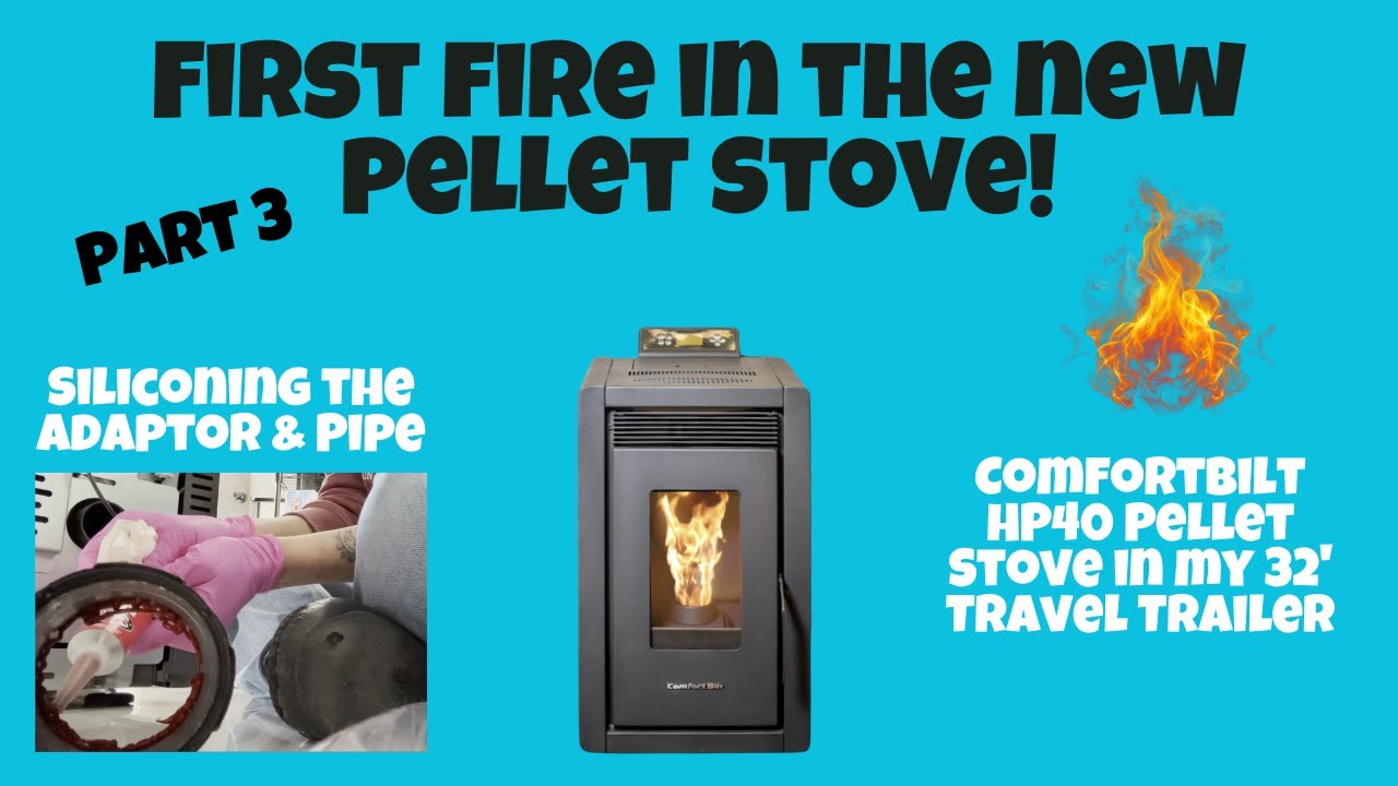 RV Pellet Stove // STOVE SILICONE & START-UP // Grandma's RV Living