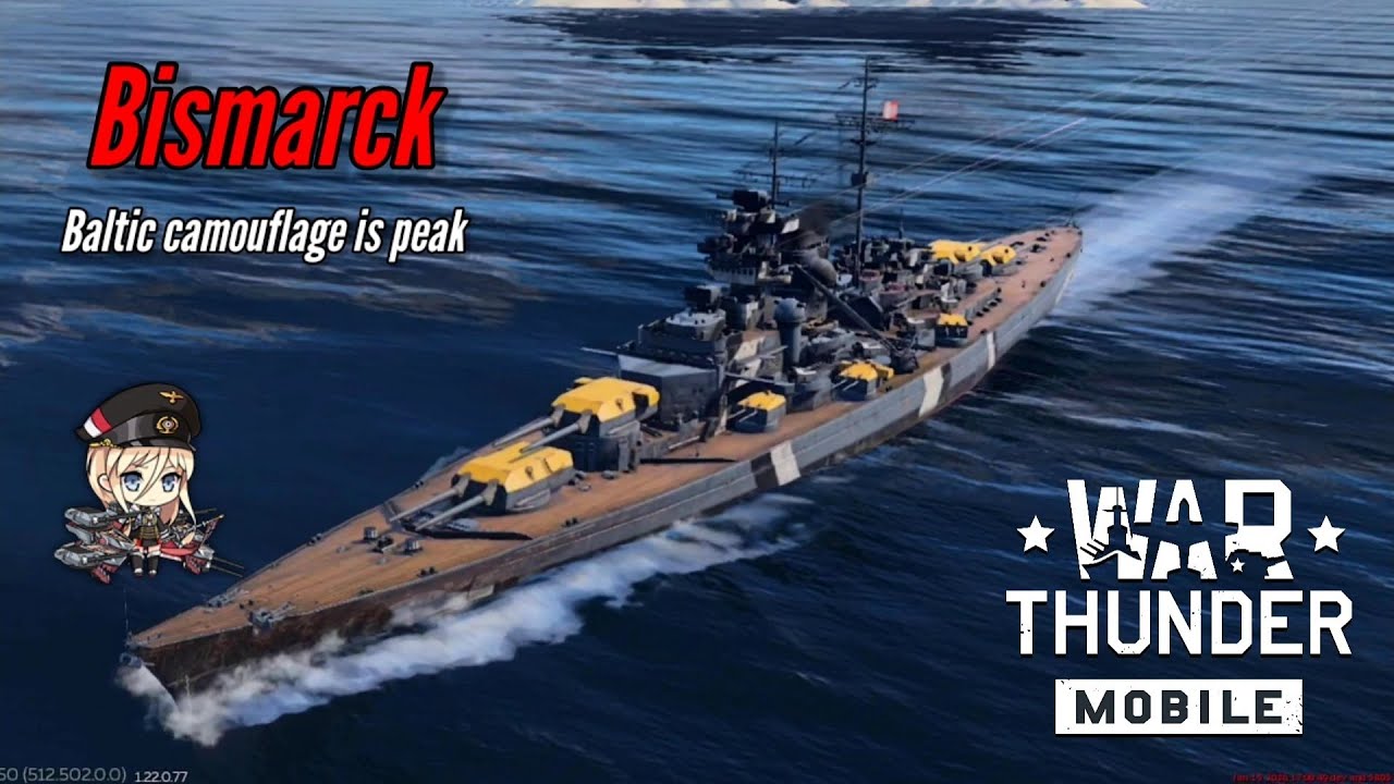 Bismarck with Baltic camouflage is peak 🔥 - War Thunder Mobile