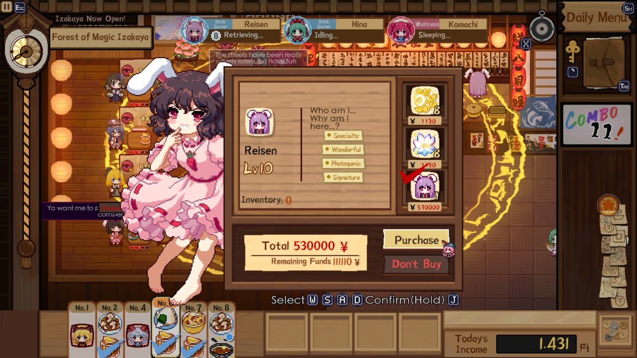 Touhou Mystia's Izakaya: Tewi sells Reisen