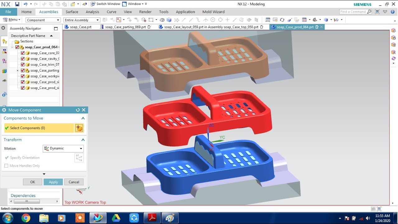 NX MOLD WIZARD #SOAP CASE #CORE CAVITY