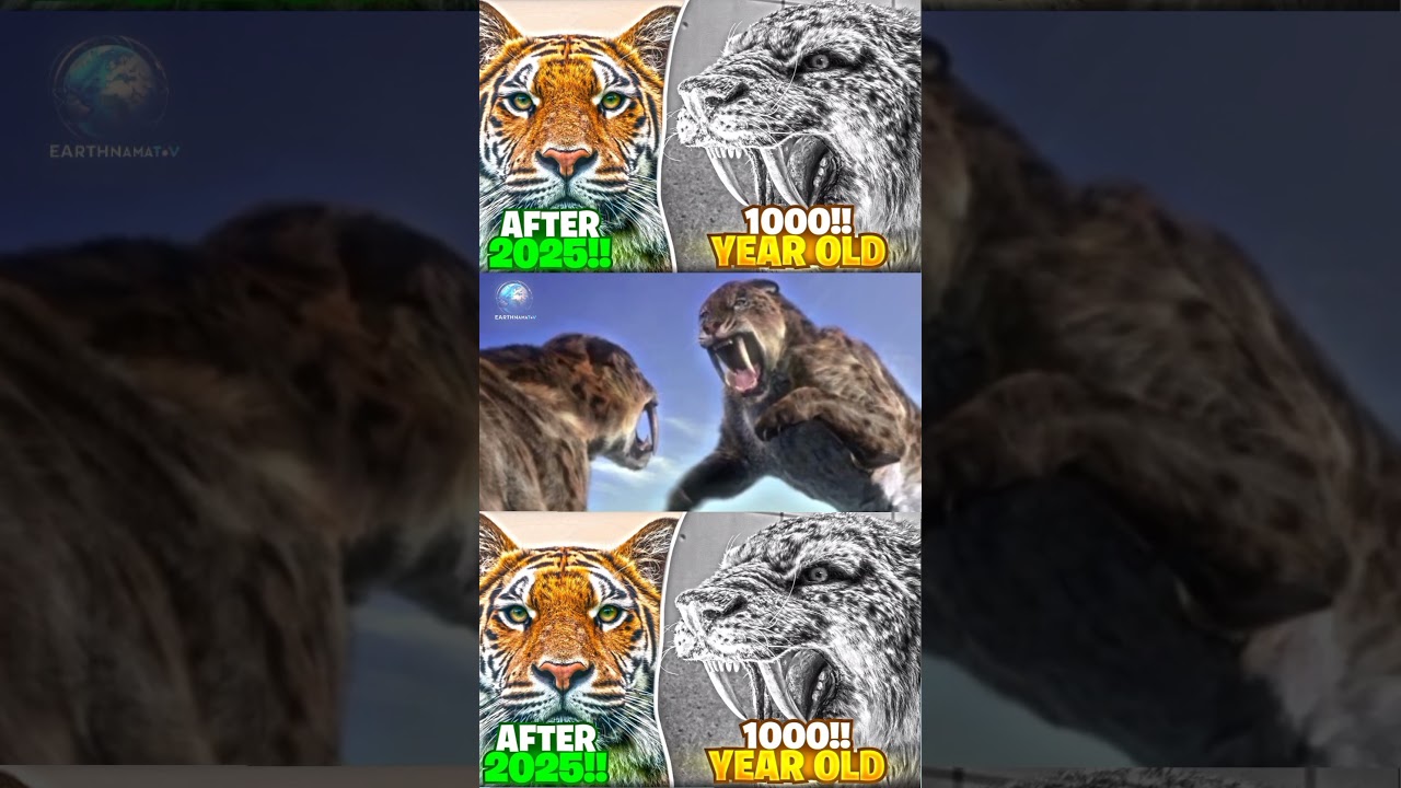Smilodon 🐅 | Sabertooth Tiger – Ice Age Monster with Deadly Fangs! 😱