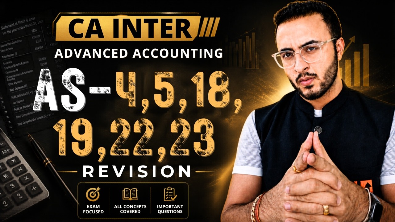 Accounting Standards Mega Marathon | Part 1 | Advanced Accounting | CA Inter | CA Tejas Suchak