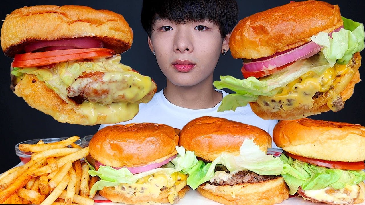 ASMR BURGER JOYS | CHICKEN CHEESE BURGER 🍔 + CAJUN FRIES 🍟 (Eating Sound) | MAR ASMR