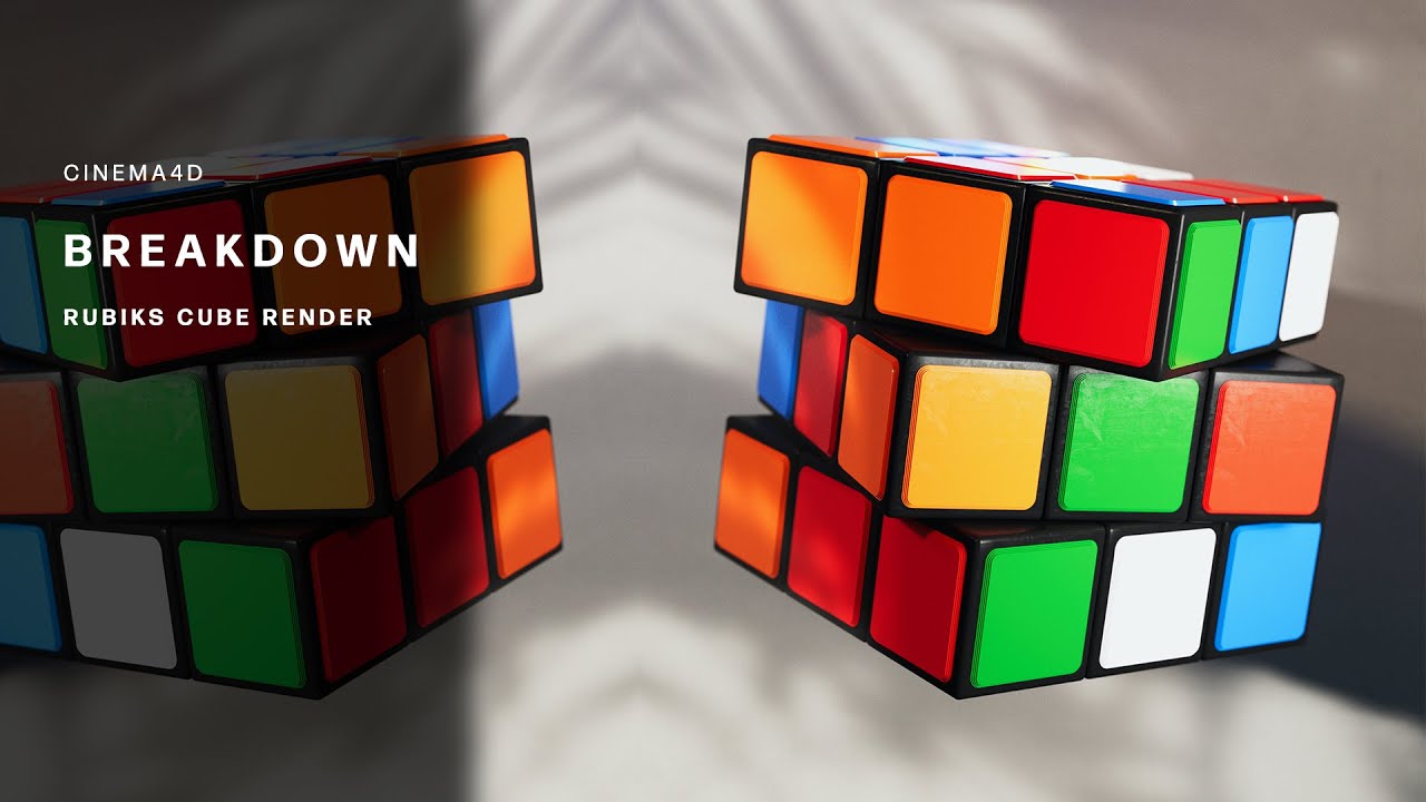 C4D BREAKDOWN - Rubik's Cube 3D Render