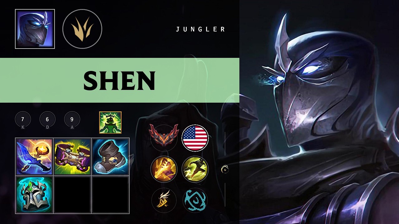 Shen Jungle vs Rengar - NA Grandmaster Patch 26.10