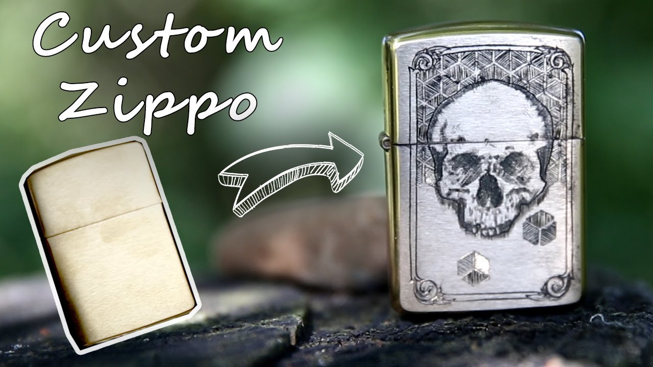 Customizing A Zippo With A Hand Engraved Skull -#engraving #zippo #edc