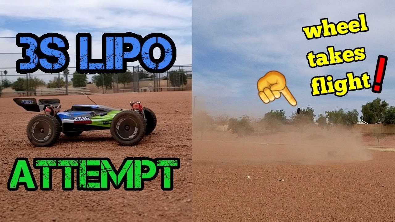 WLToys 144001 3s lipo full battery run attempt.