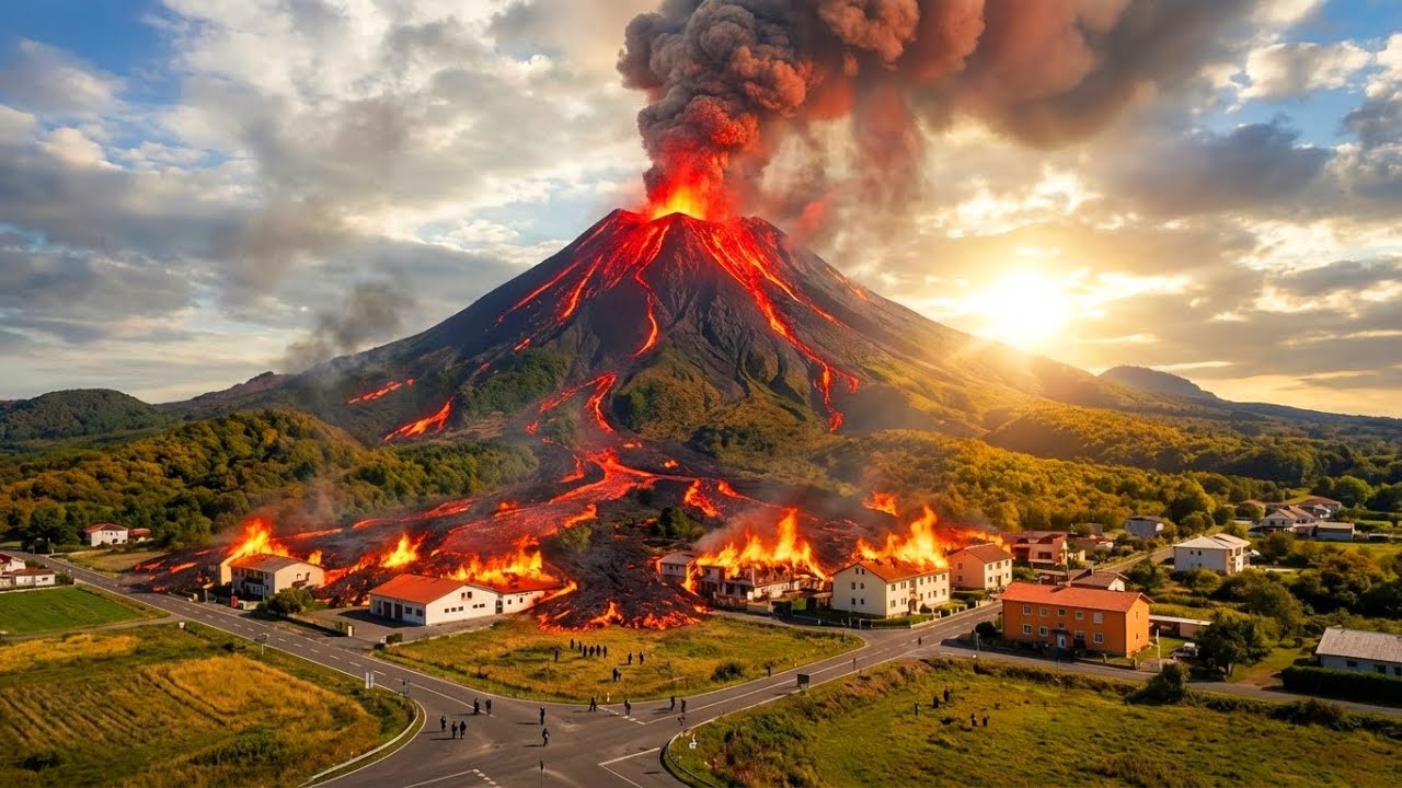 Apocalyptic Volcano Eruption – Lava Consumes the City | CGI Short Film 4K