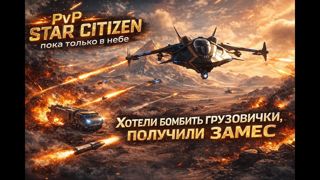 PvP Star Citizen пока только в небе.Хотели бомбить грузовички,получили замес