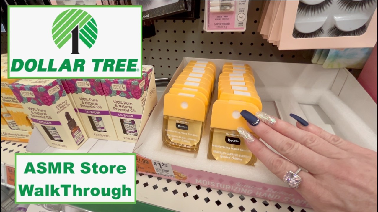 ASMR Gum Chewing Dollar Tree WalkThrough | Snowy Drive | Whispered with Background Sounds