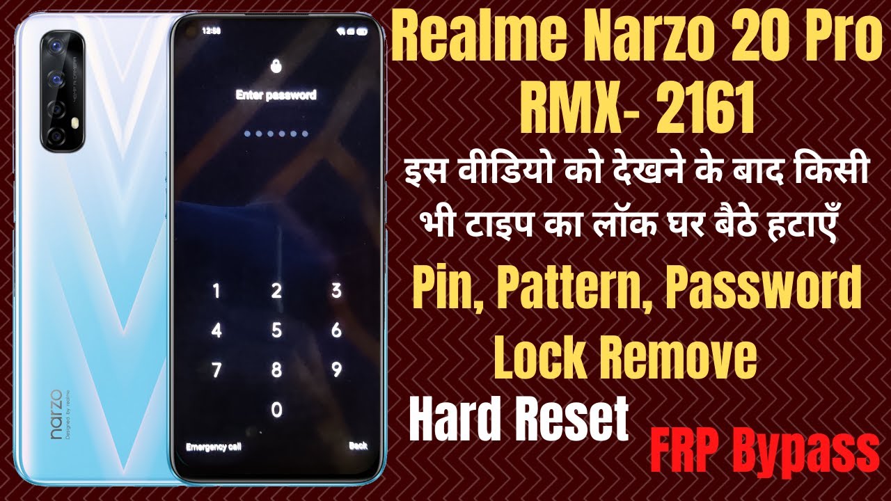 Realme Narzo 20 Pro (RMX2161) Полный сброс настроек, Удаление пароля/графического ключа, Обход FR...