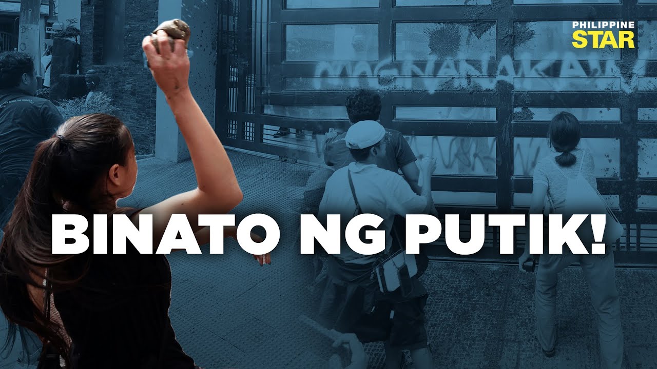 Gate ng St. Gerrard Construction, kinuyog at binato ng putik ng mga nagpoprotesta