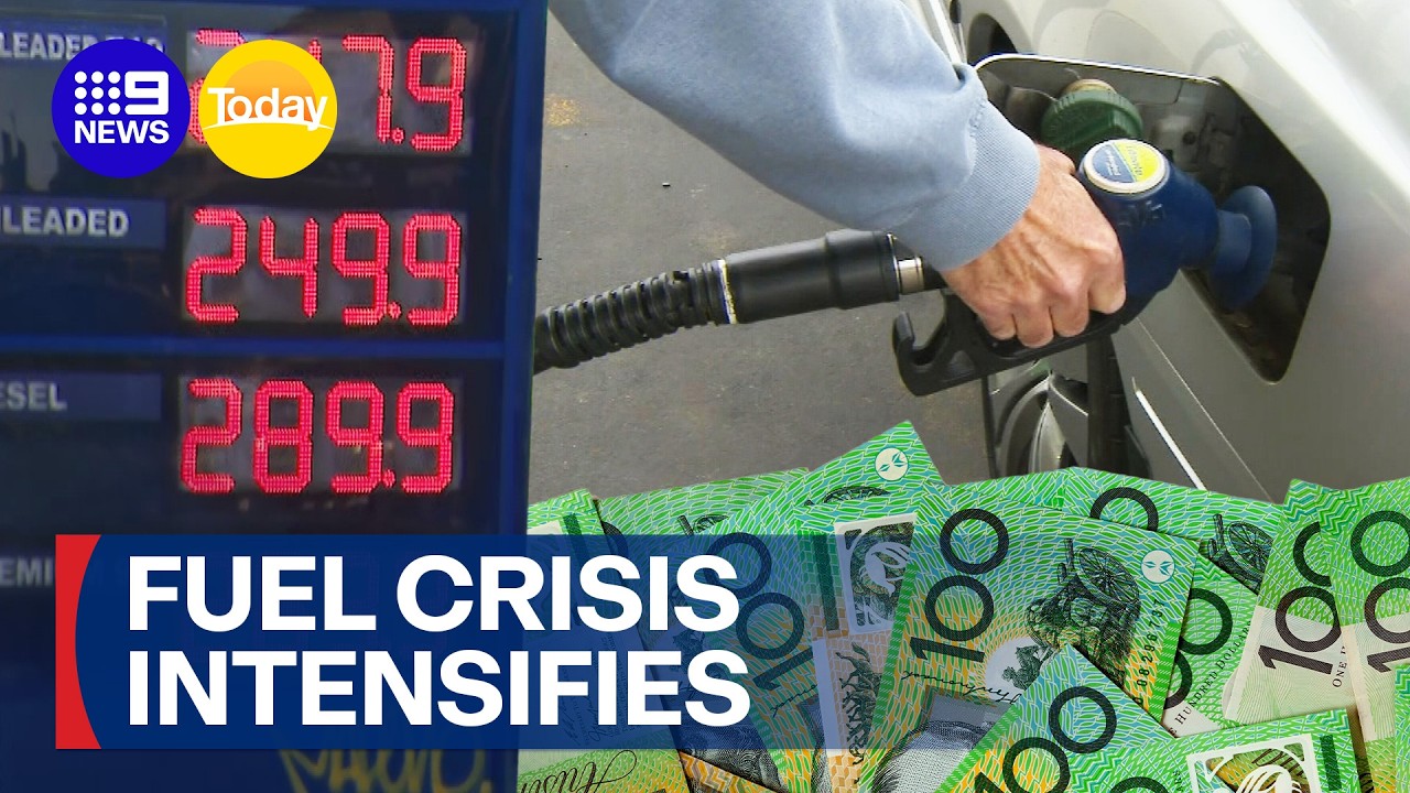 Petrol prices skyrocketing and pumps running dry across Australia | 9 News Australia