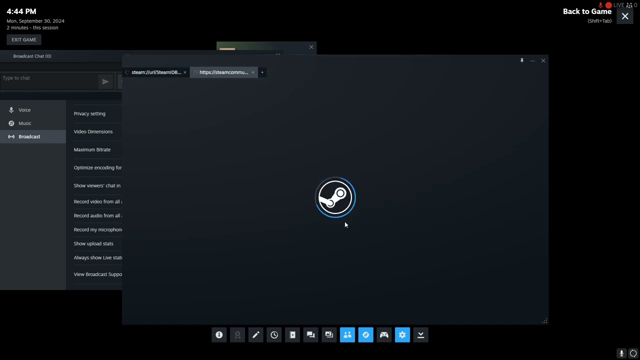 How to Broadcast on Steam