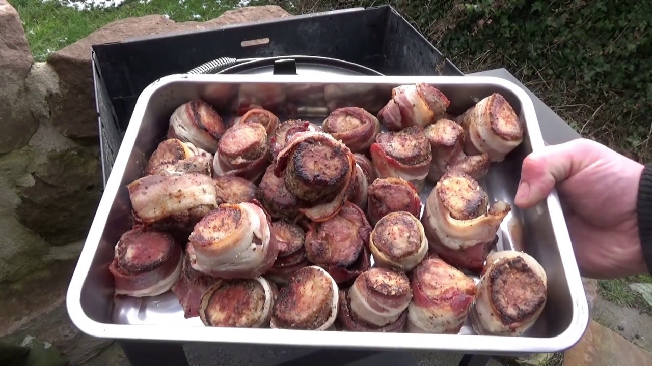 Leuchtberg-BBQ Teil 4 Champignon-Schweinefilet Topf aus dem Dutch Oven mit Rosmarin-Knobl. Croutons