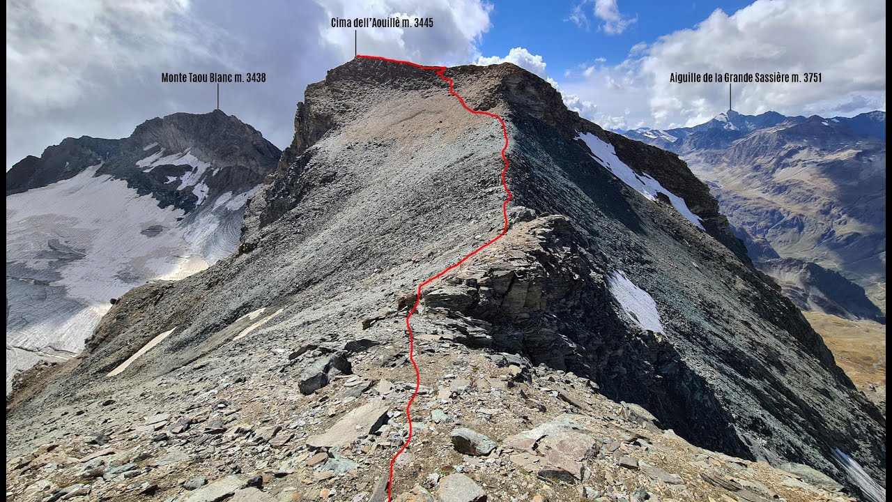 Cima di Entrelor m. 3430 - Cima dell'Aouillé m. 3445 (Alpi Graie Centrali - Valle Orco)