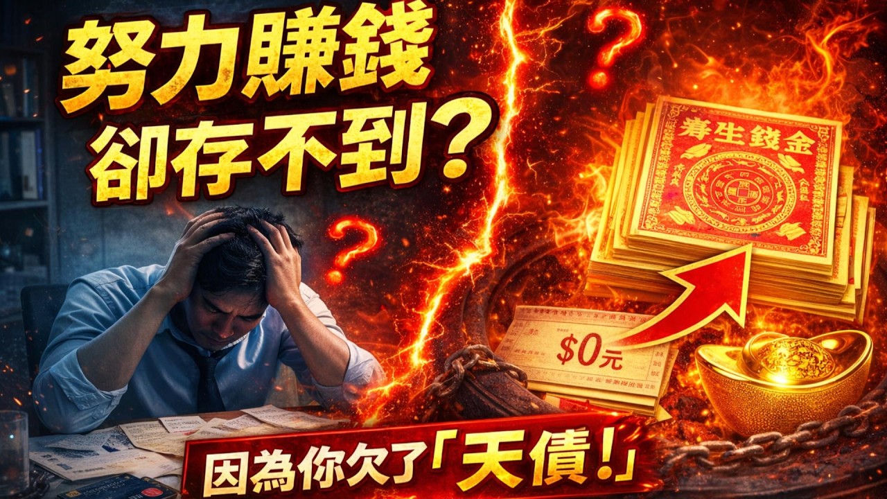 開運必看：壽生庫錢金｜欠天債沒還？明明很努力卻存不到錢？真相不是你不努力，而是你「有財無庫」。【未天之聲】