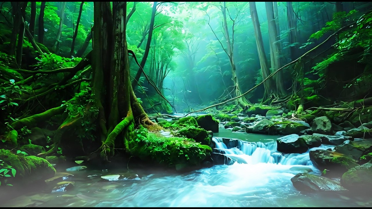 Calm Woodland Stream with Beautiful Birdsong, Relax and Unwind,Forest River ASMR