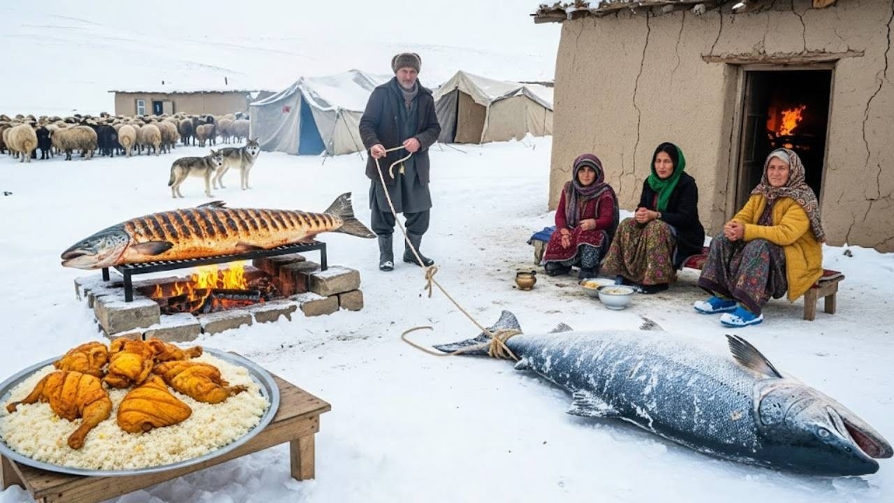 Зимняя жизнь в Афганистане: свежий хлеб, суп с икрой лосося и сытный рис с курицей