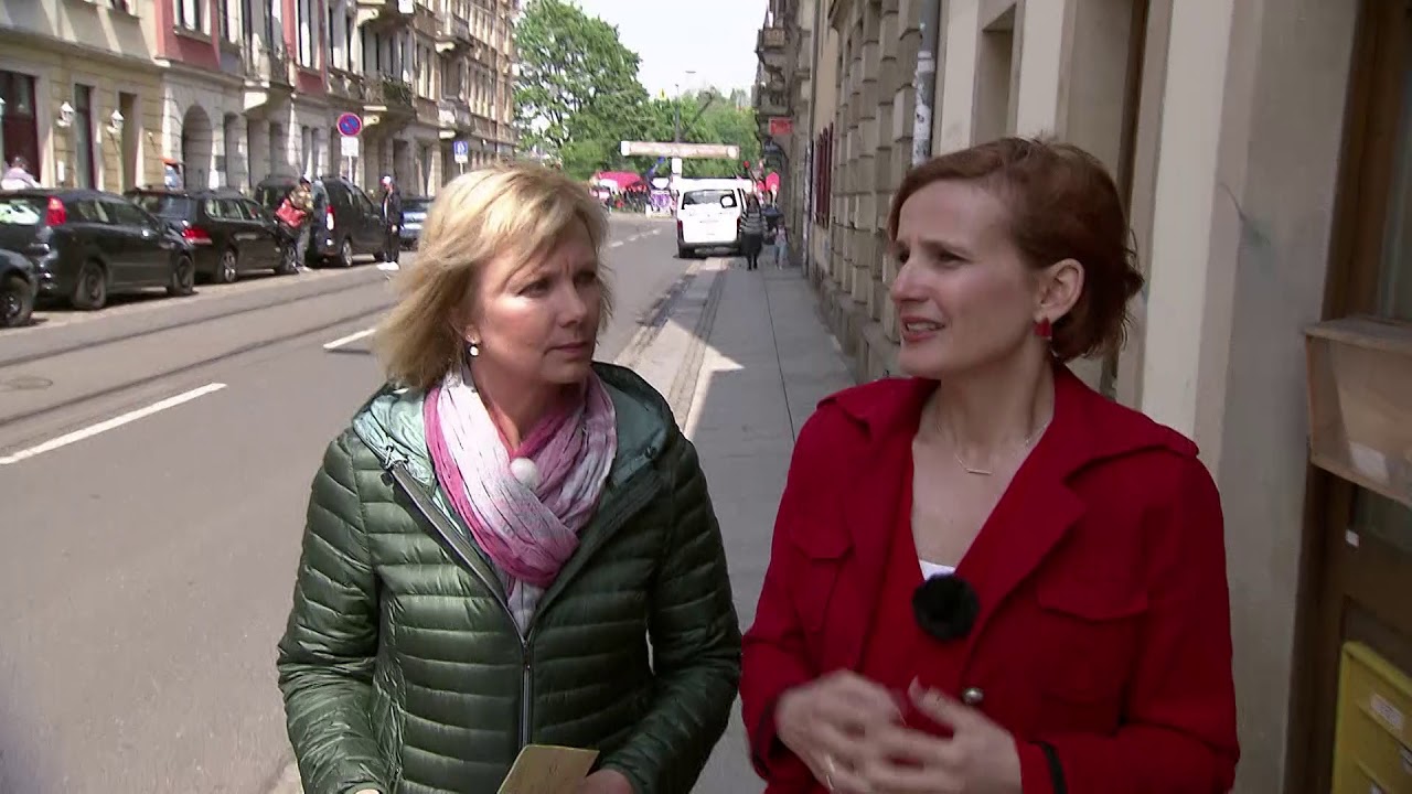 Mit Katja Kipping beim 1. Mai in Dresden