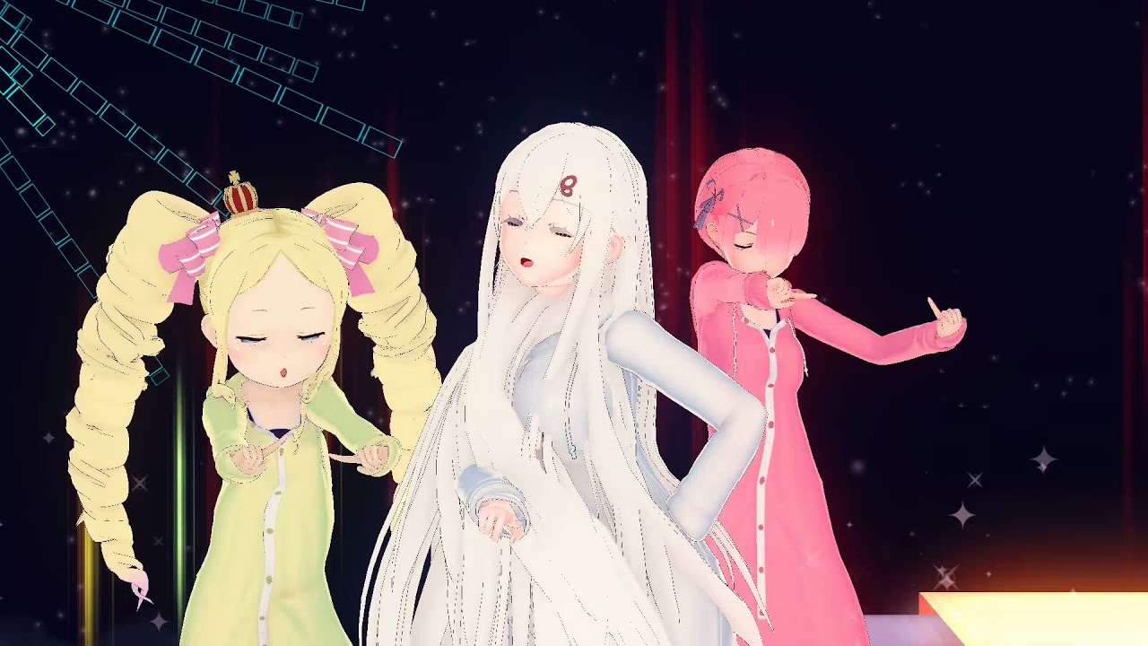 【RE:ZERO MMD】 BLACKPINK - Lovesick Girls [4people ver.]
