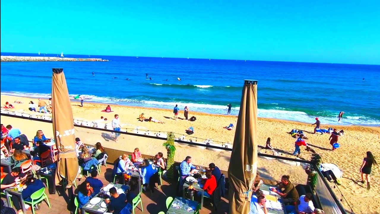 Complete walk of Barcelona beach side | Catalonia, Spain