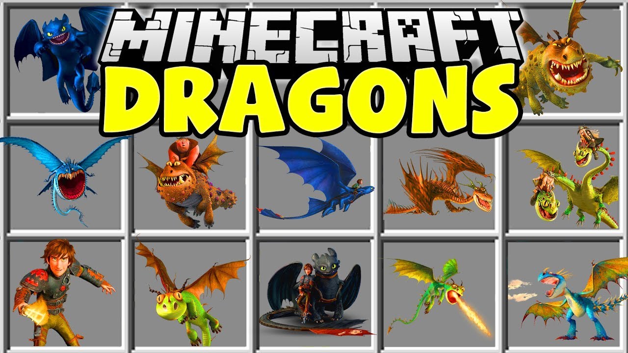 Minecraft КАК ПРИРУЧИТЬ СВОЕГО ДРАКОНА МОД | БЕЗЗУБ, СКРИЛЛ, НАДДЕР, СТРАШНЫЙ ТЕРРОР И МНОГОЕ ДРУ...