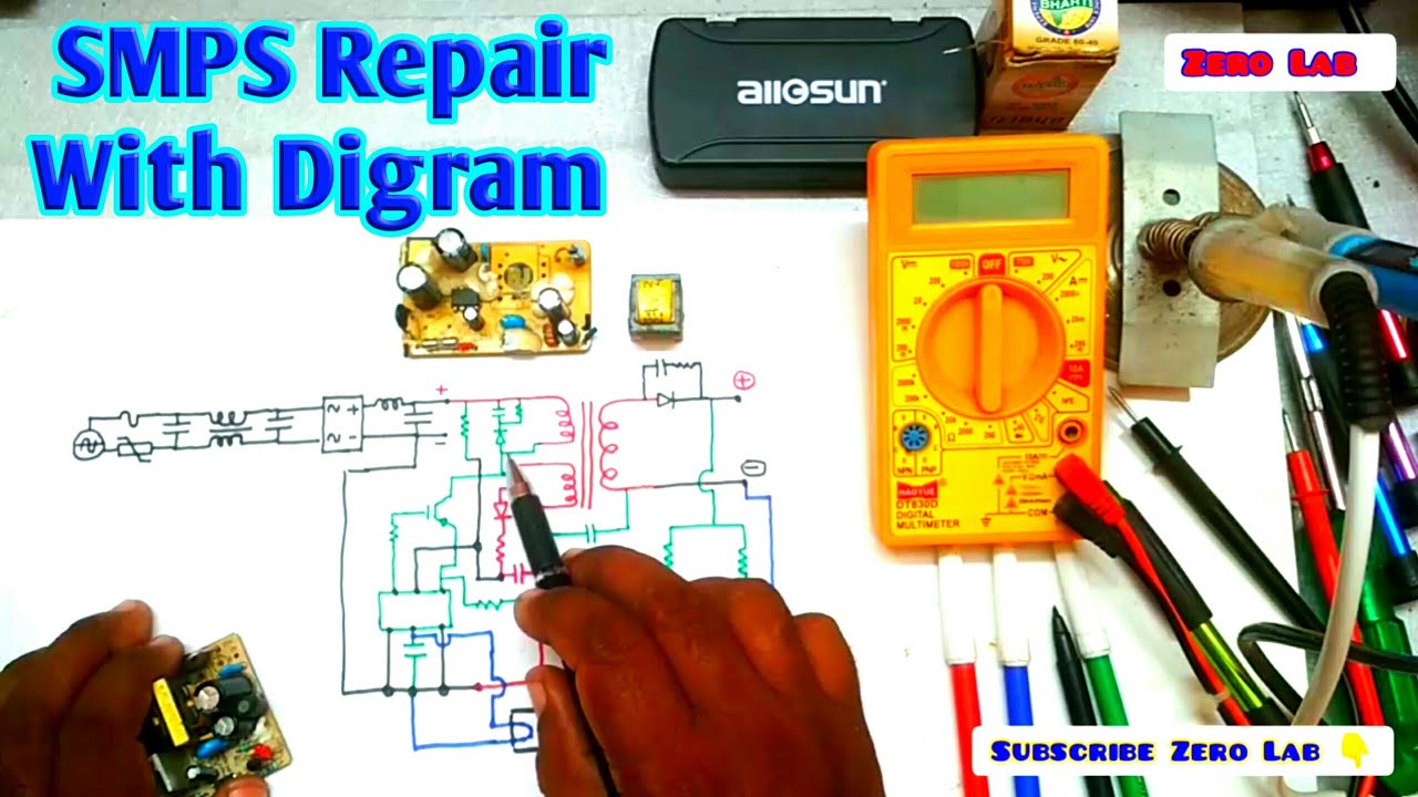 SMPS Repair With Circuit Digram All Fault & Solution || SMPS Repair Step By Step In Hindi