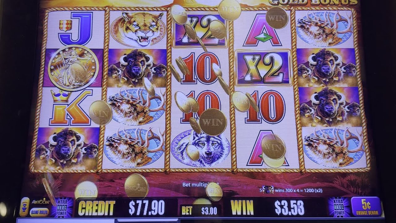 Buffalo Gold at Oaklawn Casino! Multipliers and Buffalo!