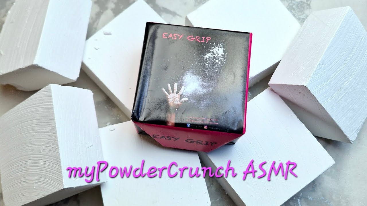 Full Box of EASY GRIP • Plain Jane • Crunchy Crispy Gym Chalk Blocks • PLEASE SUBSCRIBE • ASMR Relax
