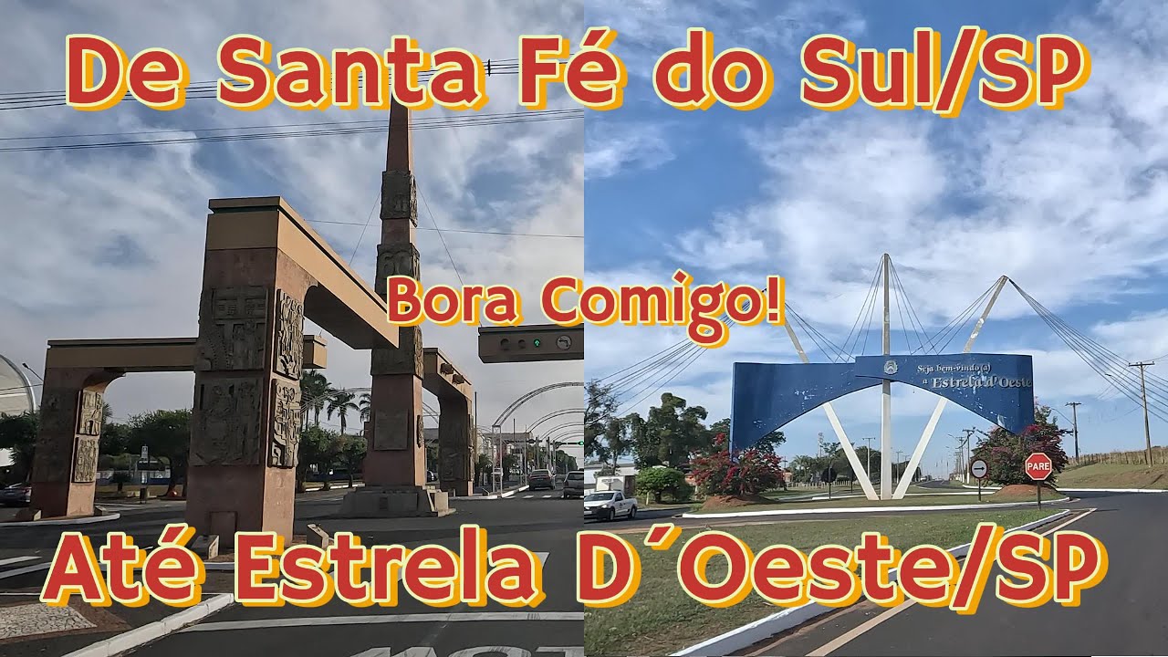 De Santa Fé do Sul/SP até Estrela D´Oeste/SP. Bora Comigo! #viagem #turismo #passeio #gopro