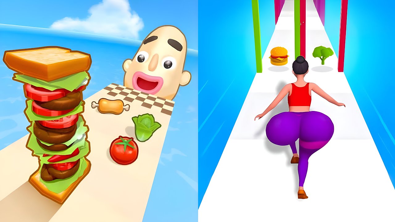 Twerk Race VS Sandwich Runner - All Levels SpeedRun Gameplay Android iOS Ep2
