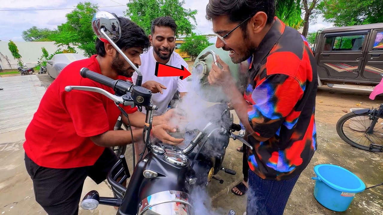 Liquid Nitrogen In Kartar&rsquo;s New Bike *PRANK ON KARTAR*