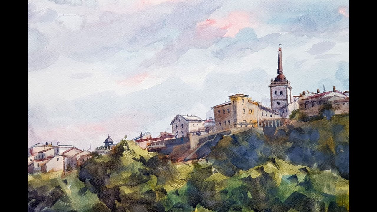 watercolor basic - 183 - Figaredo - Asturias - Pintando con Juan Mieres