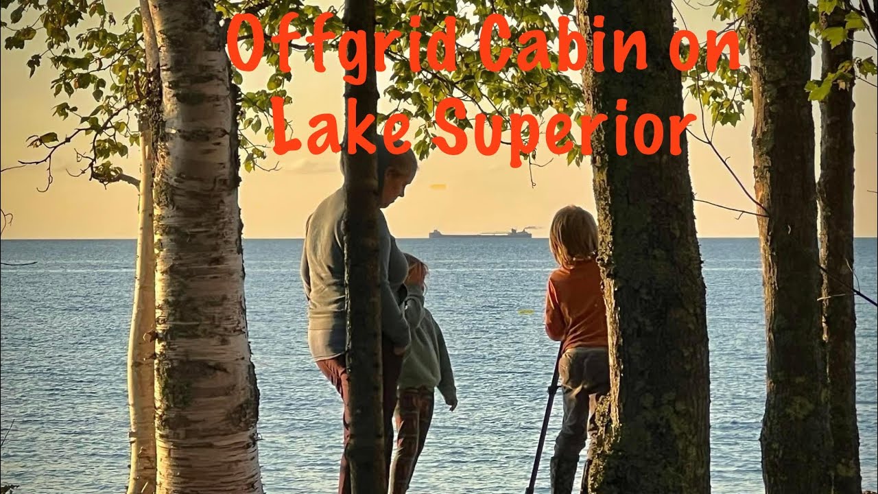 Tour of our tiny off-grid cabin on  Lake Superior