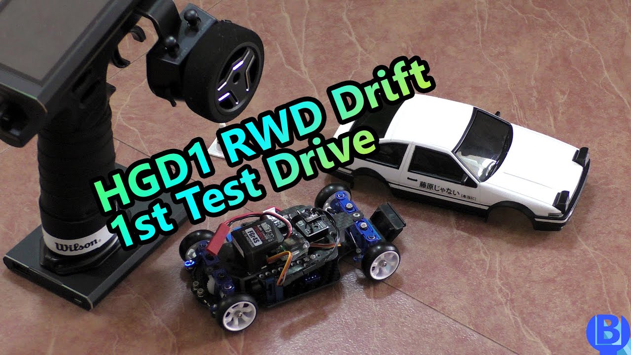 HGD1 1/28 RWD Drift - 1st Test Drive + Bonus Footage