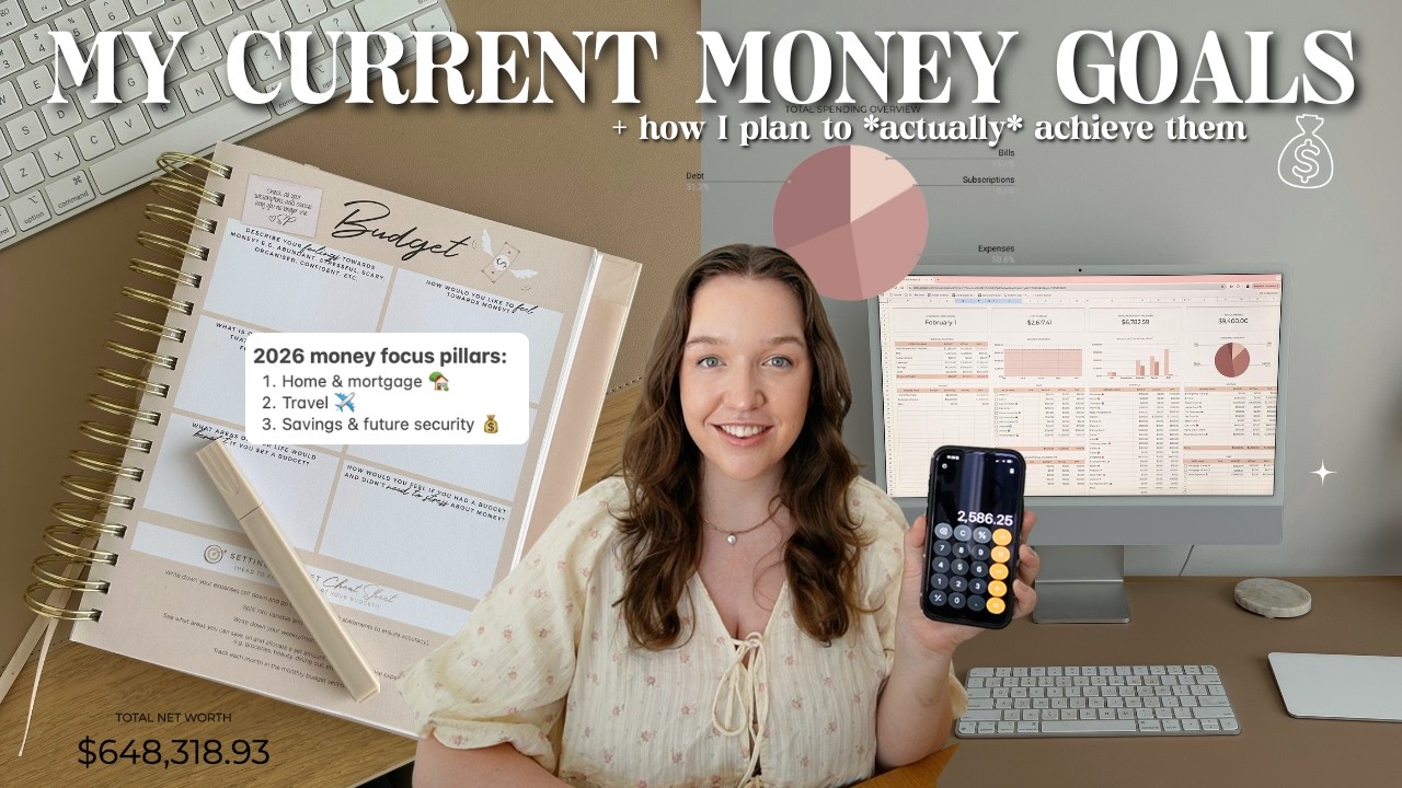 MY CURRENT FINANCIAL GOALS + how i'm going to *actually* achieve them 💸📈 (savings, investing + debt)