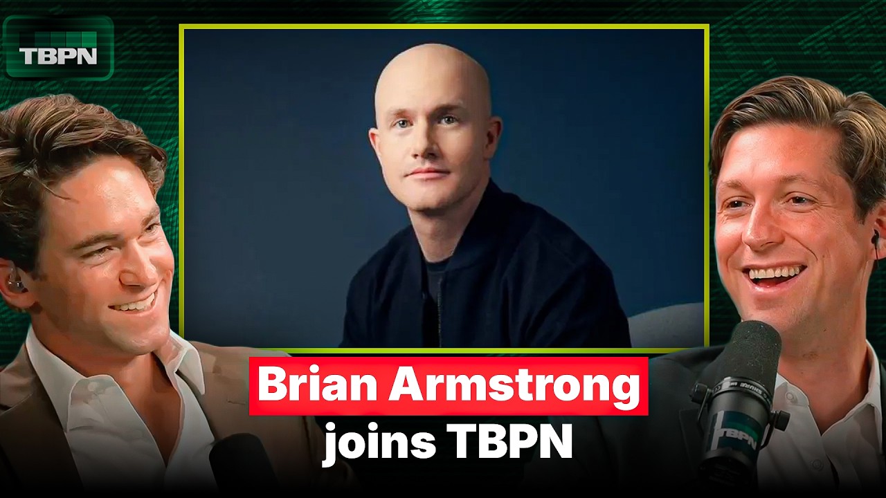 Генеральный директор Coinbase Брайан Армстронг в прямом эфире на TBPN