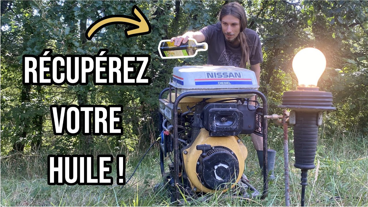 Conversion d'un groupe électrogène à l'huile de friture/végétale
