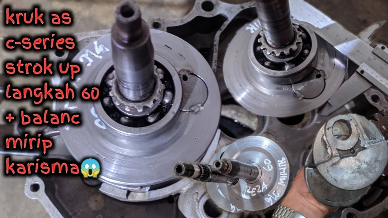 review kruk as honda c-series strok up langkah 60 dan tambah daging/balanc